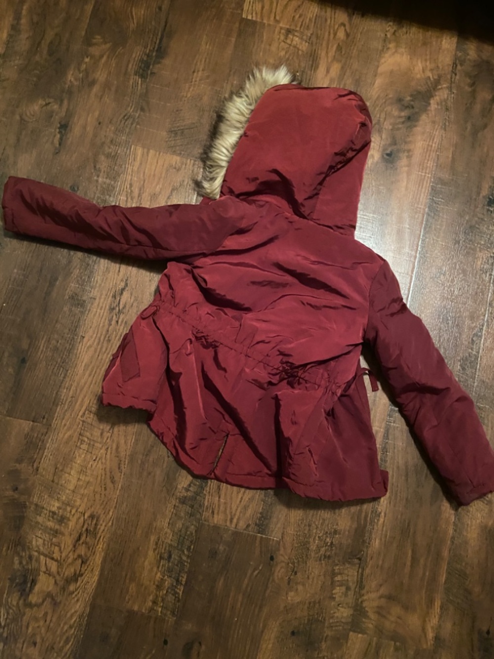 Like new Copper Key Girls Burgundy/Cranberry/Maroon Sz Small Faux Fur hood